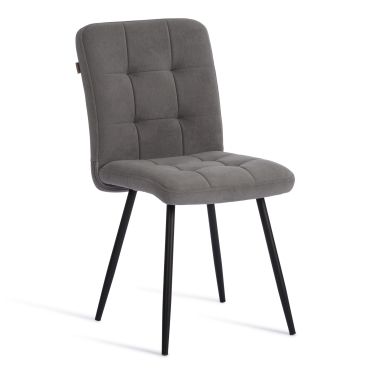 Стул обеденный Tetchair Medeo флок , 47х56х89, серый/черный, 29