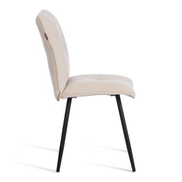 Стул обеденный Tetchair Sweet флок , 46х55х88, молочный/черный, 4