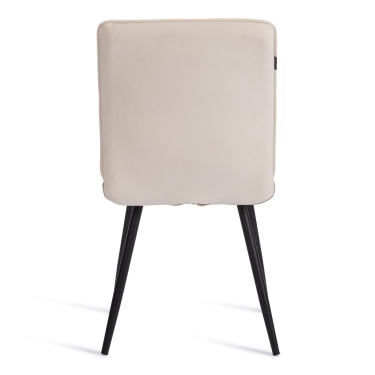 Стул обеденный Tetchair Sweet флок , 46х55х88, молочный/черный, 4