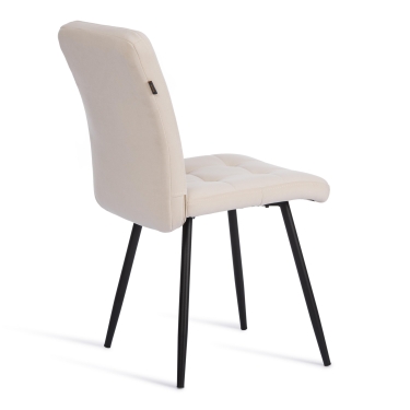 Стул обеденный Tetchair Medeo флок , 47х56х89, молочный/черный, 4