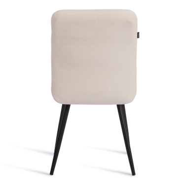 Стул обеденный Tetchair Medeo флок , 47х56х89, молочный/черный, 4