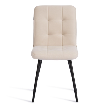 Стул обеденный Tetchair Medeo флок , 47х56х89, молочный/черный, 4