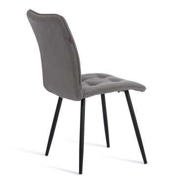 Стул обеденный Tetchair Bari флок , 46х55х89, серый/черный, 29
