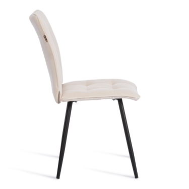 Стул обеденный Tetchair Bari флок , 46х55х89, молочный/черный, 4