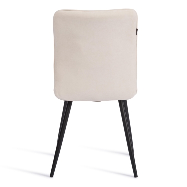 Стул обеденный Tetchair Bari флок , 46х55х89, молочный/черный, 4