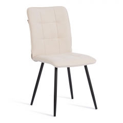 Стул обеденный Tetchair Bari флок , 46х55х89, молочный/черный, 4