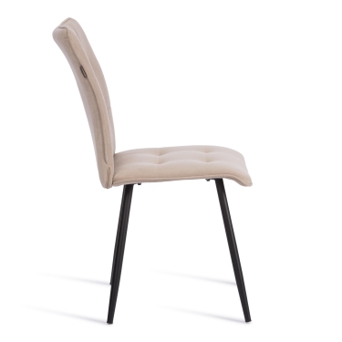 Стул обеденный Tetchair Bari флок , 46х55х89, бежевый/черный, 7