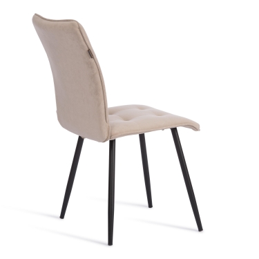 Стул обеденный Tetchair Bari флок , 46х55х89, бежевый/черный, 7