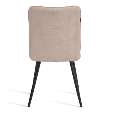 Стул обеденный Tetchair Bari флок , 46х55х89, бежевый/черный, 7