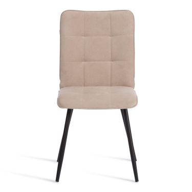 Стул обеденный Tetchair Bari флок , 46х55х89, бежевый/черный, 7