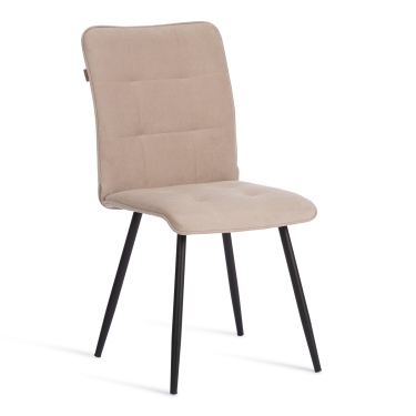 Стул обеденный Tetchair Bari флок , 46х55х89, бежевый/черный, 7