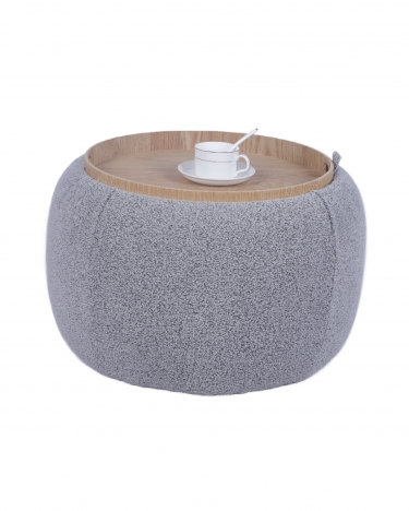 Пуф-трансформер Stool Group Люкке с крышкой серый