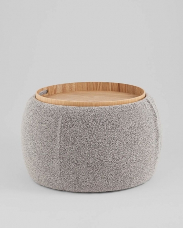 Пуф-трансформер Stool Group Люкке с крышкой серый