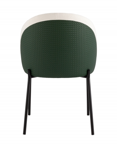 Стул обеденный Stool Group Adelinde бежевый с зеленой экокожей