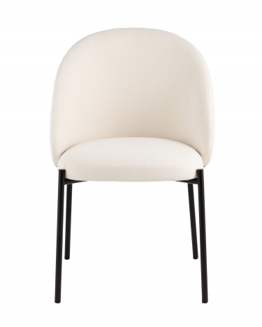 Стул обеденный Stool Group Adelinde бежевый с коричневой экокожей