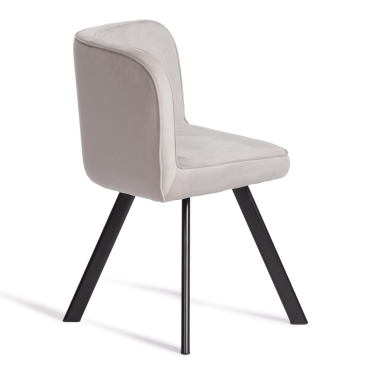 Комплект стол, 4 стула Tetchair QUADRON mod. PT14 Стол МДФ/металл, стул металл/велюр, 100х100х73 см, 69х56х71 см, Light-greyсв-серый HLR-14/черный