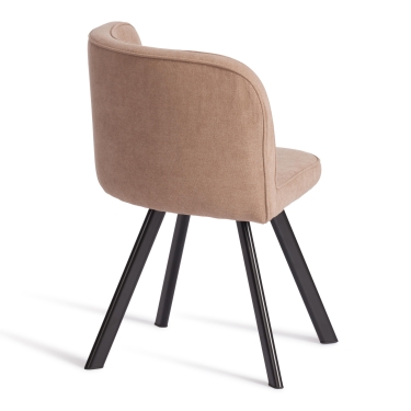 Комплект стол, 4 стула Tetchair QUADRON mod. PT14 Стол МДФ/металл, стул металл/шенилл, 100х100х73 см, 69х56х71 см, Beige Бежевый LY1701-4/черный