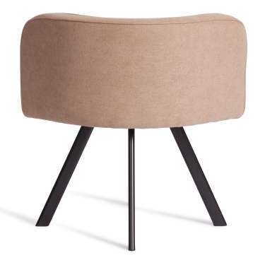 Комплект стол, 4 стула Tetchair QUADRON mod. PT14 Стол МДФ/металл, стул металл/шенилл, 100х100х73 см, 69х56х71 см, Beige Бежевый LY1701-4/черный