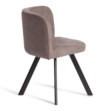 Комплект стол, 4 стула Tetchair QUADRON mod. PT14 Стол МДФ/металл, стул металл/шенилл, 100х100х73 см, 69х56х71 см, Mocha мокко LY1701-27/черный