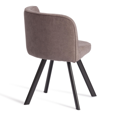 Комплект стол, 4 стула Tetchair QUADRON mod. PT14 Стол МДФ/металл, стул металл/шенилл, 100х100х73 см, 69х56х71 см, Mocha мокко LY1701-27/черный