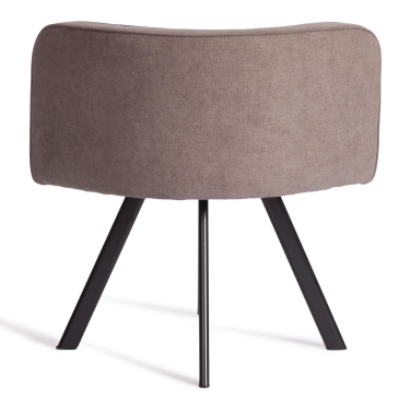 Комплект стол, 4 стула Tetchair QUADRON mod. PT14 Стол МДФ/металл, стул металл/шенилл, 100х100х73 см, 69х56х71 см, Mocha мокко LY1701-27/черный