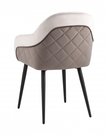 Стул Stool Group Новел NEW велюр светло-серый с темно-серой спинкой