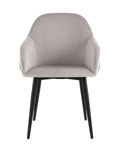 Стул Stool Group Новел NEW велюр светло-серый с темно-серой спинкой