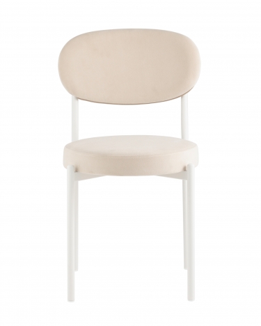 Стул Stool Group Бриф SN велюр молочный каркас белый муар