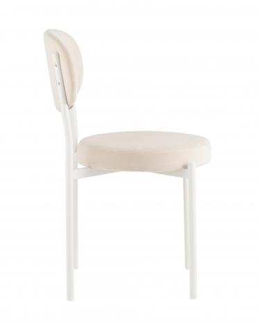 Стул Stool Group Бриф SN велюр молочный каркас белый муар