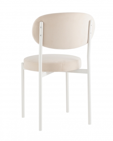 Стул Stool Group Бриф SN велюр молочный каркас белый муар