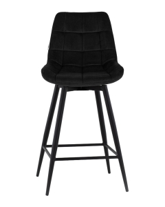 Стул полубарный Stool Group Флекс ПБ с поворотным механизмом велюр черный
