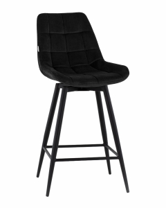 Стул полубарный Stool Group Флекс ПБ с поворотным механизмом велюр черный
