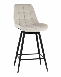 Стул полубарный Stool Group Флекс ПБ с поворотным механизмом велюр бежевый