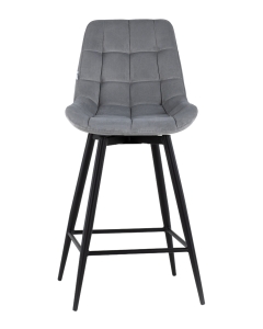 Стул полубарный Stool Group Флекс ПБ с поворотным механизмом велюр велютто серый