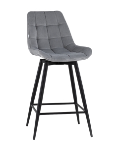 Стул полубарный Stool Group Флекс ПБ с поворотным механизмом велюр велютто серый