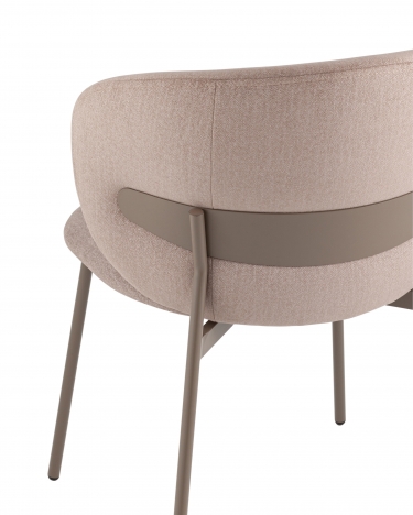 Стул Stool Group Блейз велюр бежевый каркас бежево-серый