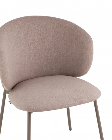 Стул Stool Group Блейз велюр бежевый каркас бежево-серый