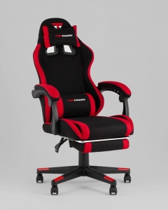 Кресло спортивное Stool Group TopChairs Prophet с оттоманкой ткань черно-красный