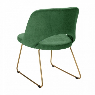 Кресло R-home Lars зеленый/Линк золото