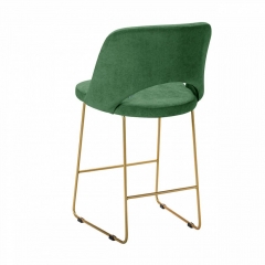 Кресло полубар R-home Lars ПБ зеленый/Линк золото