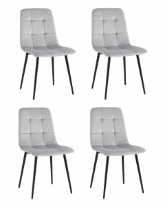 Стул Stool Group Одди велюр светло-серый 4 шт. комплект