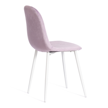 Стул Tetchair BREEZE mod. 4724 / 1 шт. в упаковке вельвет/металл, 44 х 53 х 87 см, Light lavander светло-лавандовый HLR26 / белый