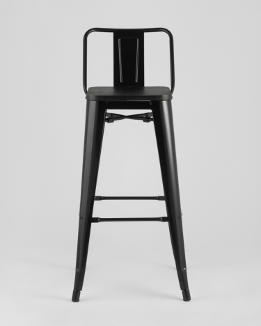Стул барный Stool Group Tolix Wood 75.5 со спинкой Черный