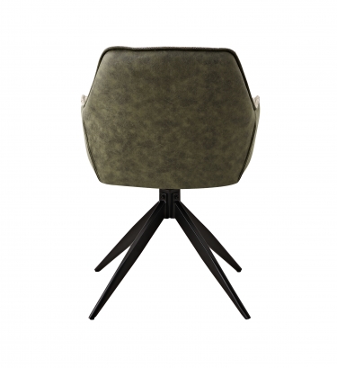 Стул обеденный Stool Group Alba коричневый c коричневой экокожей