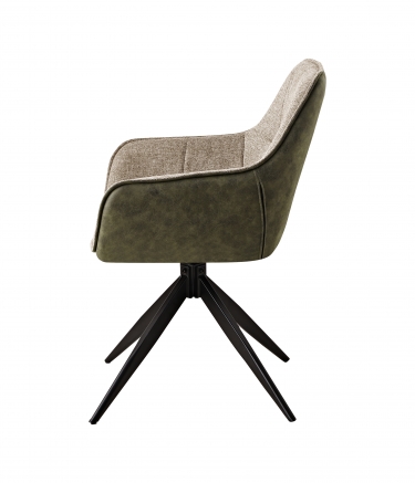 Стул обеденный Stool Group Alba коричневый c коричневой экокожей