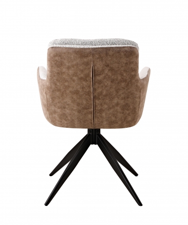 Стул обеденный Stool Group Waldo светло-серый c бежевой экокожей