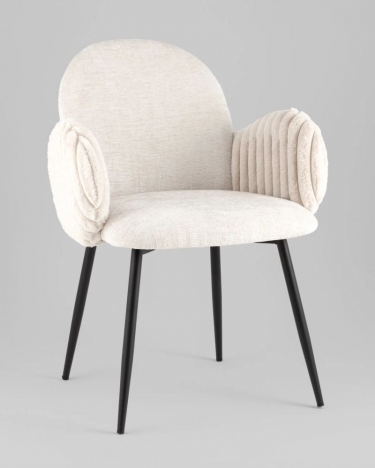 Стул обеденный Stool Group Wave Stripes букле светло-серый