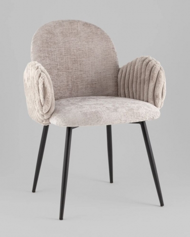 Стул обеденный Stool Group Wave Stripes букле серый