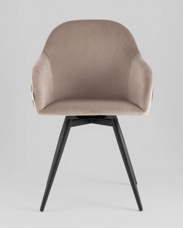 Стул Stool Group Новел New вращающийся велюр серо-коричневый