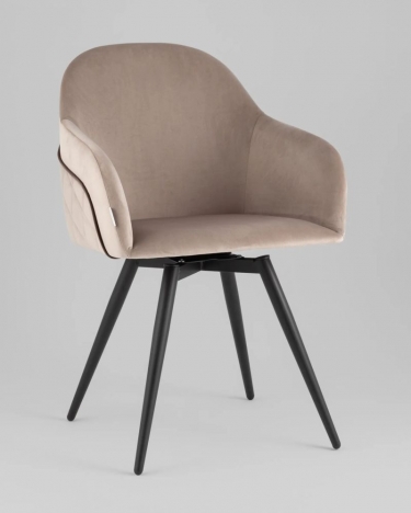 Стул Stool Group Новел New вращающийся велюр серо-коричневый